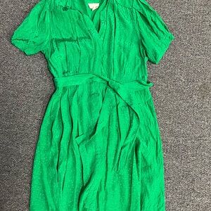 Vibrant Green Midi Dress